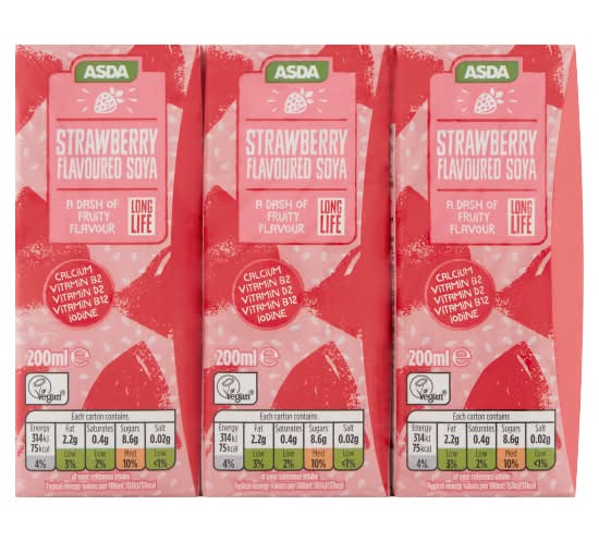 ASDA Strawberry Flavoured Soya (200ml)