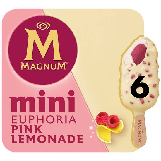 Magnum Mini Ice Cream Sticks Euphoria Pink Lemonade 6x 55 ml