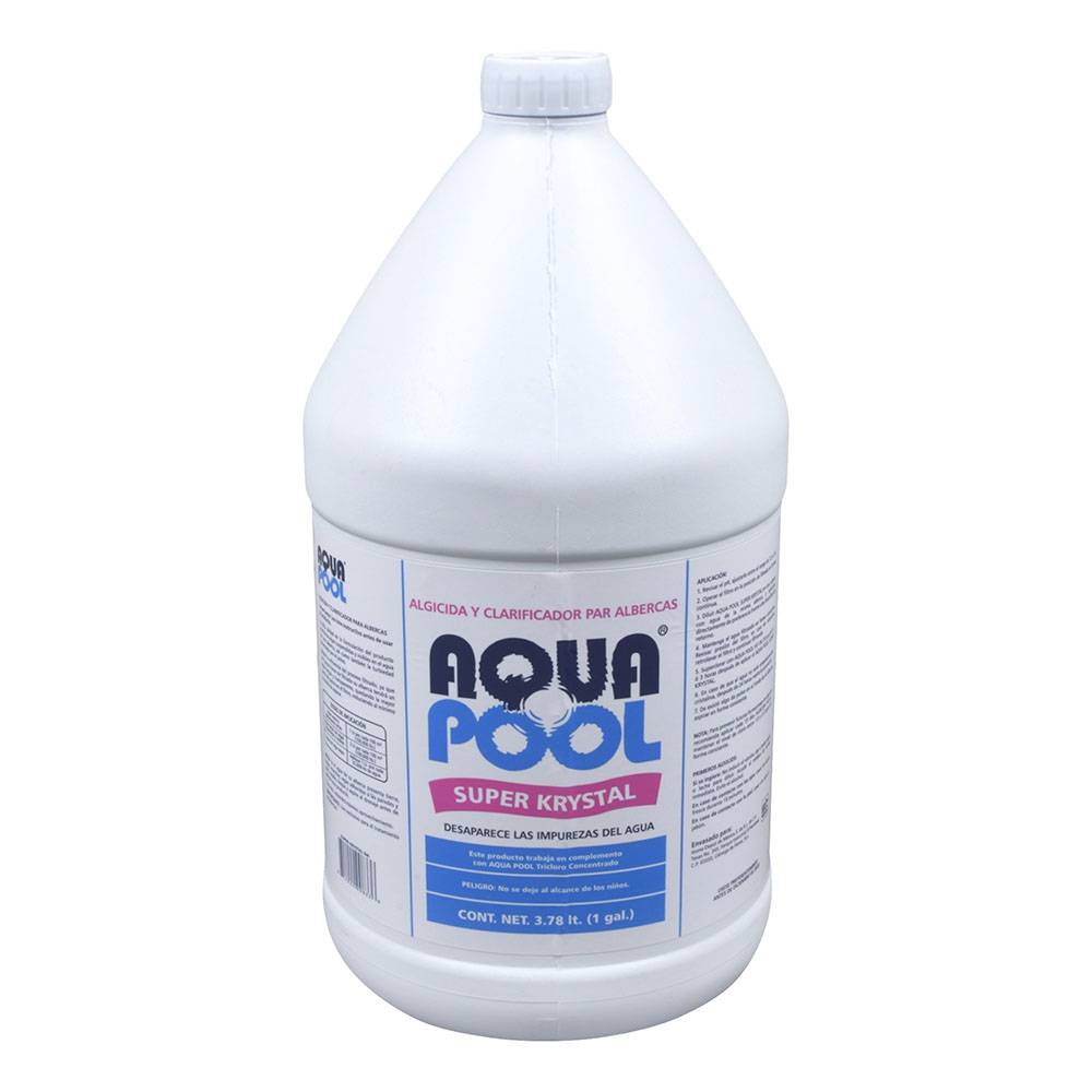 Aqua pool algicida y clarificador (galón 3.78 l)