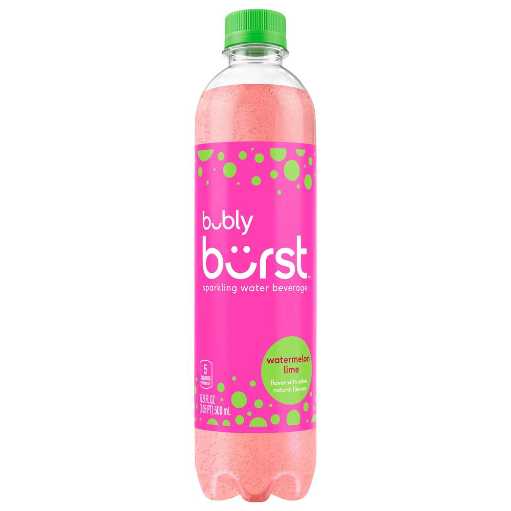 bubly Burst Sparkling Water, Watermelon - Lime (16.9 fl oz)