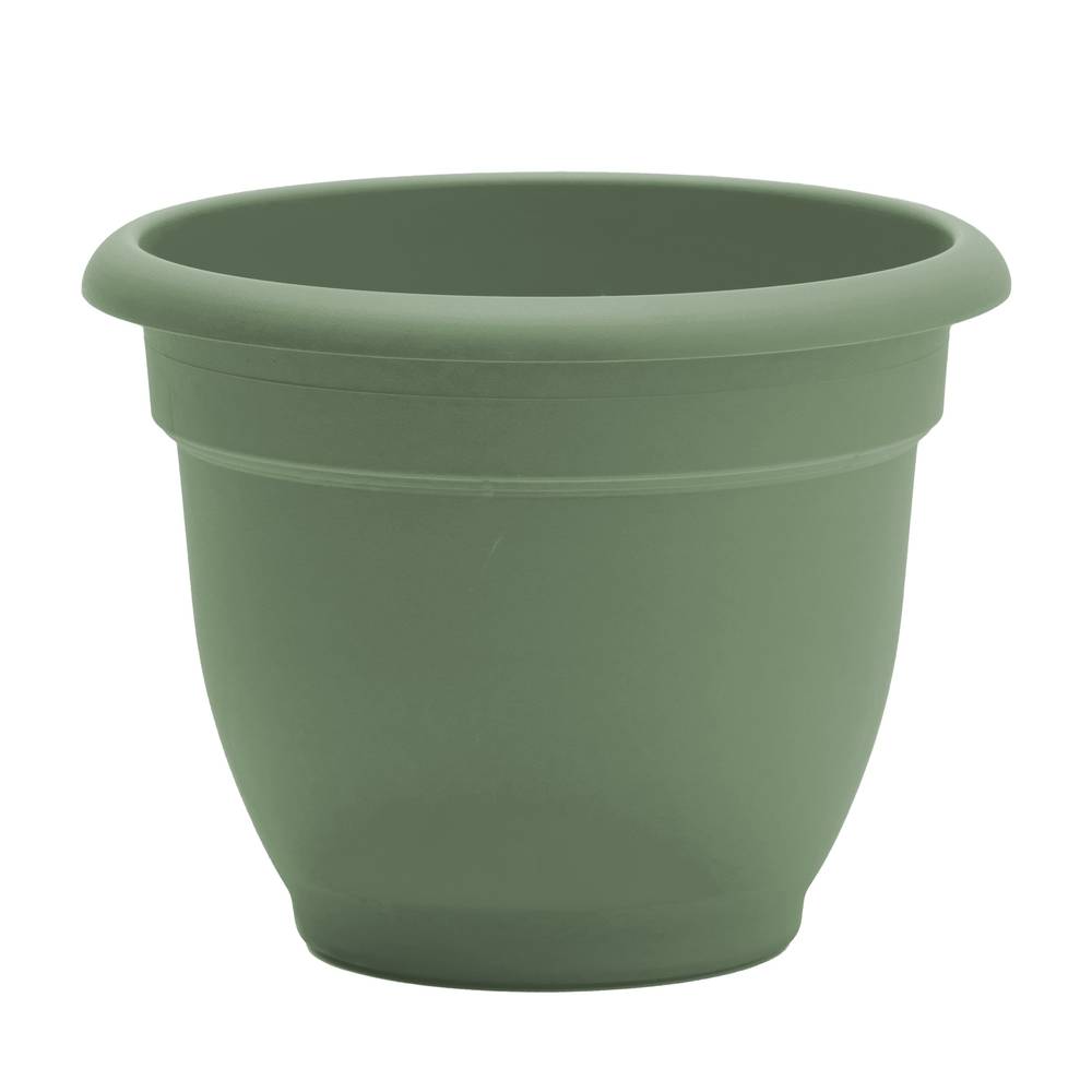 Bloem Round 13-in W x 10.25-in H Green Plastic Traditional Indoor/Outdoor Planter | AP1241