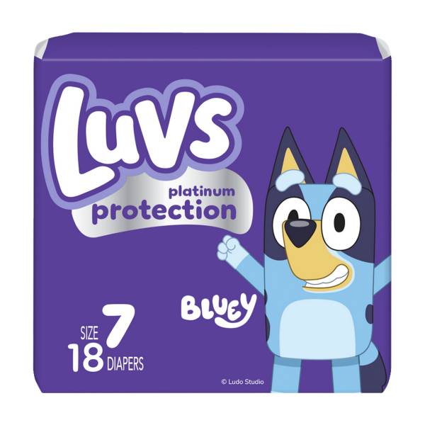 Luvs Platinum Protection Baby Diapers, Size 7 (41+ lbs), 18 Count