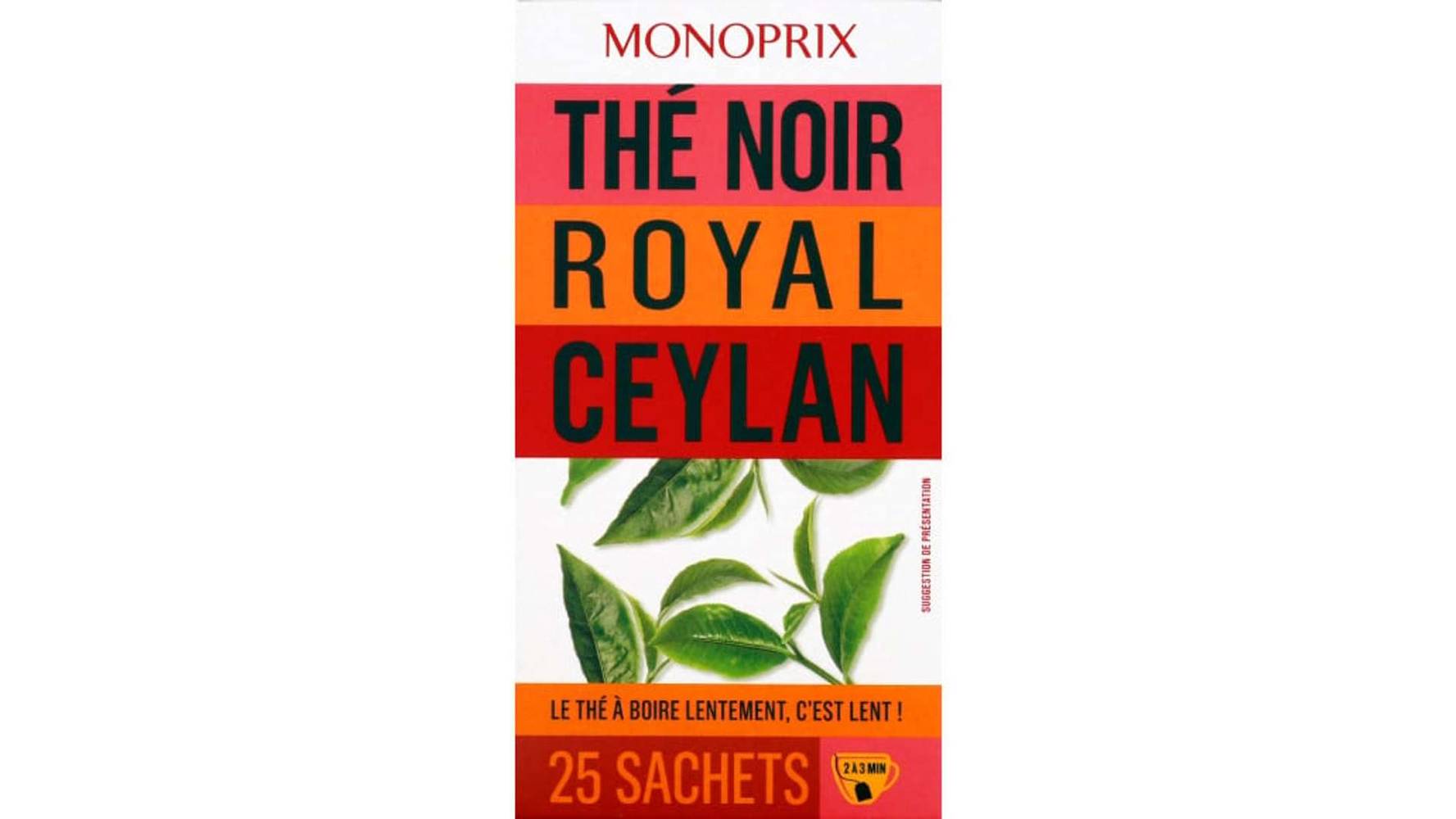 Monoprix Th{ Royal Ceylan La boîte de 25 sachets - 50 g