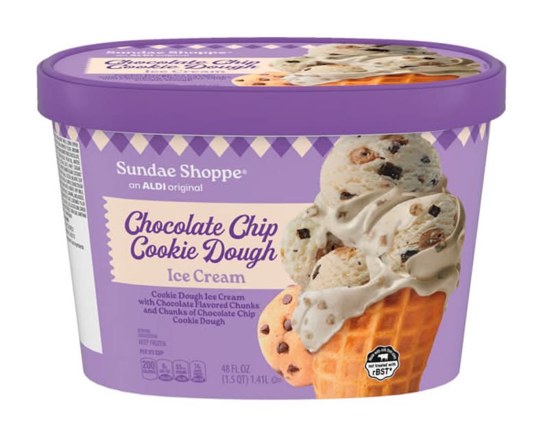 Sundae Shoppe Ice Cream, Chocolate Chip Cookie Dough (48 fl oz)