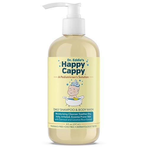Happy Cappy Children's Daily Shampoo & Body Wash Fragrance Free - 8.0 fl oz