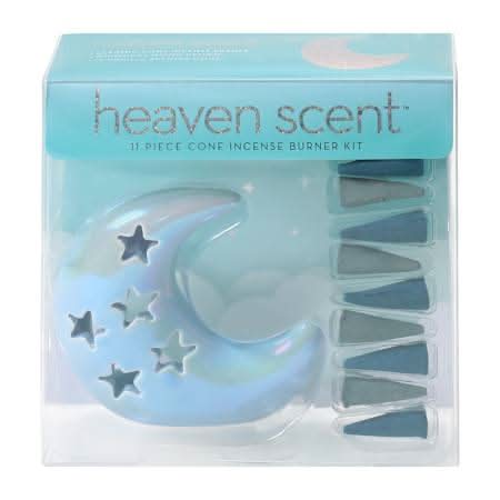 Heaven Scent™ Cone Incense Burner Kit 11-Pack Moon