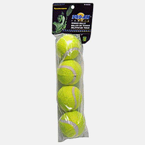 Pro-Am Tennis Balls, 4 Pack (3/4pcs)