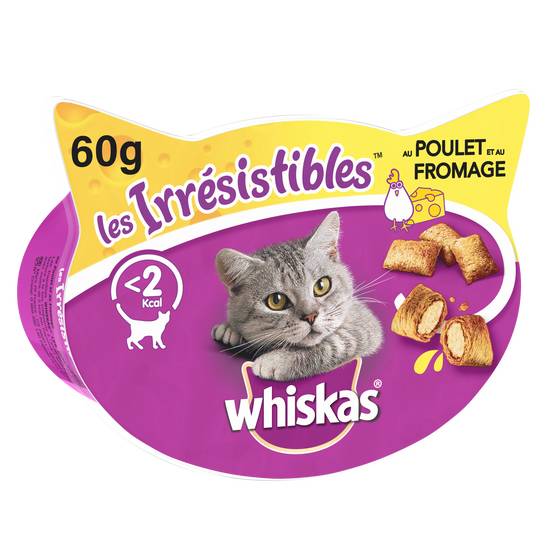 Whiskas - Friandises pour chat les irrésistibles au poulet et au fromage