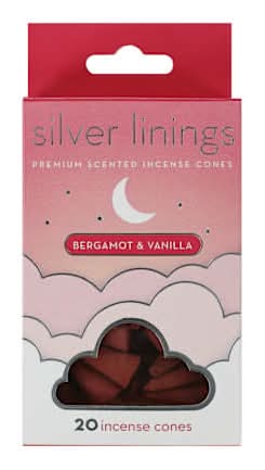 Silver Linings Incense Cones 20-Pack Bergamot & Vanilla