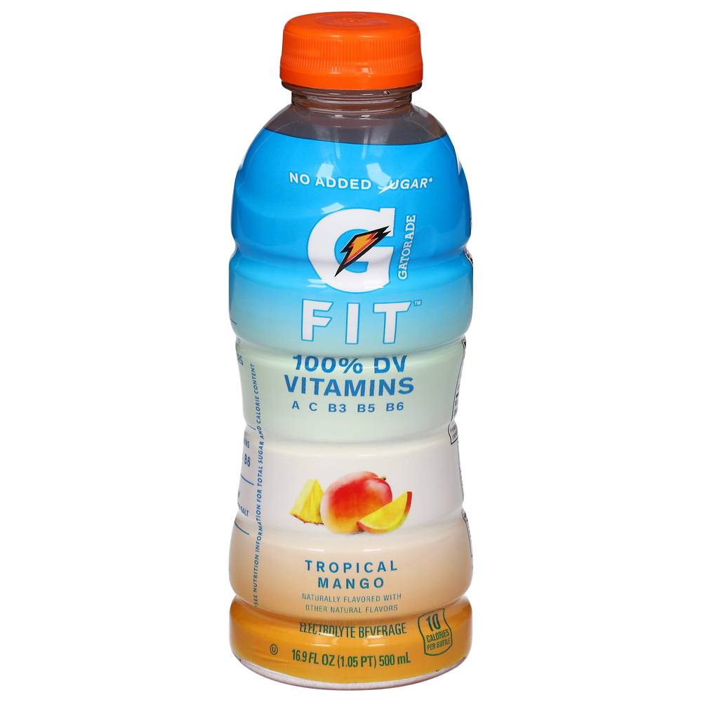 Gatorade Fit Healthy Real Hydration Electrolyte Beverage, Tropical Mango (500 ml)