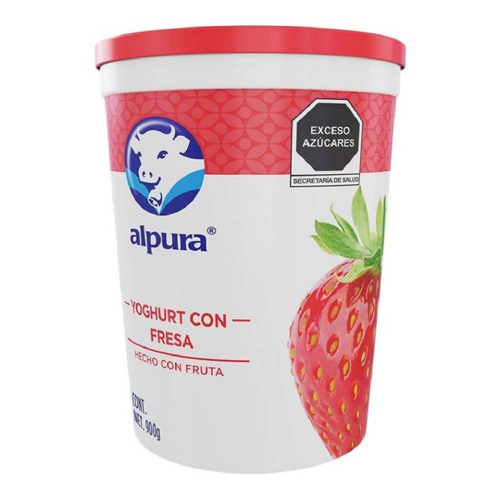 Alpura yoghurt con fresa (bote 900 g)