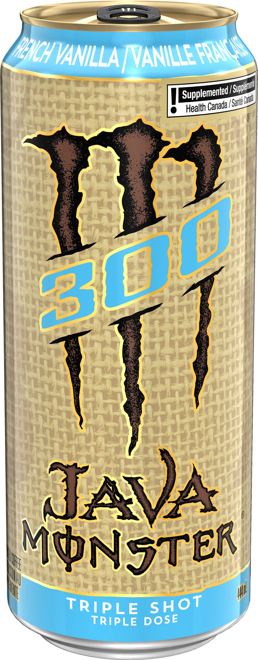 Monster Energy Java 300 French Energy Drinks, Vanilla (444 ml)