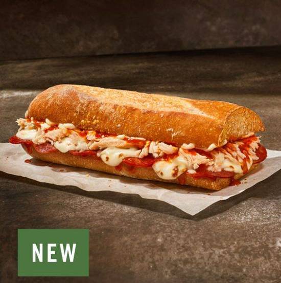 NEW Chicken & Pepperoni Mozzarella Melt - Stacked Toasted Baguette