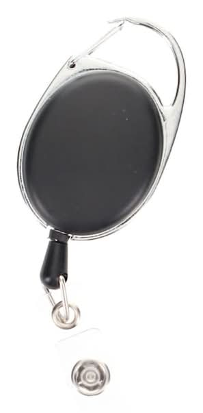 Jot(TM) Retractable Card Holders, 4.125x1.375 in, Black-Silver