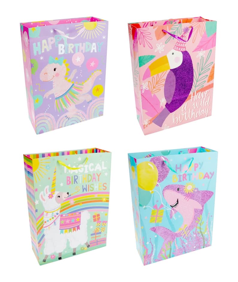 Extra Large Birthday Girl Giftbags, 18x13x5 in.