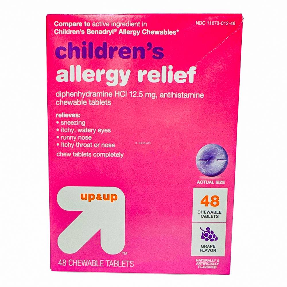up&up Children's Allergy Relief Chewable Tablets, Grape (48 ct)