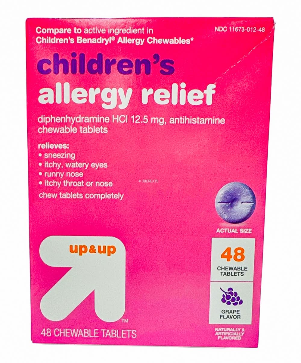 up&up Children's Allergy Relief Chewable Tablets, Grape (48 ct)
