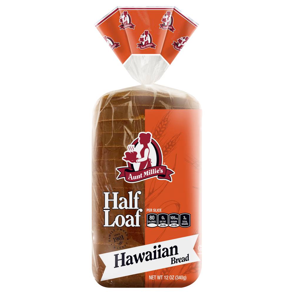 Aunt Millie's. Hawaiian Half Loaf Bread (12 oz)