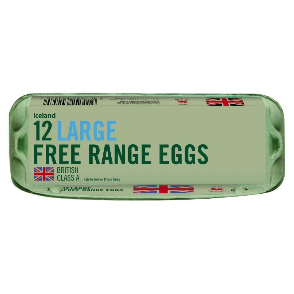 Iceland 12 Large Free Range Eggs
