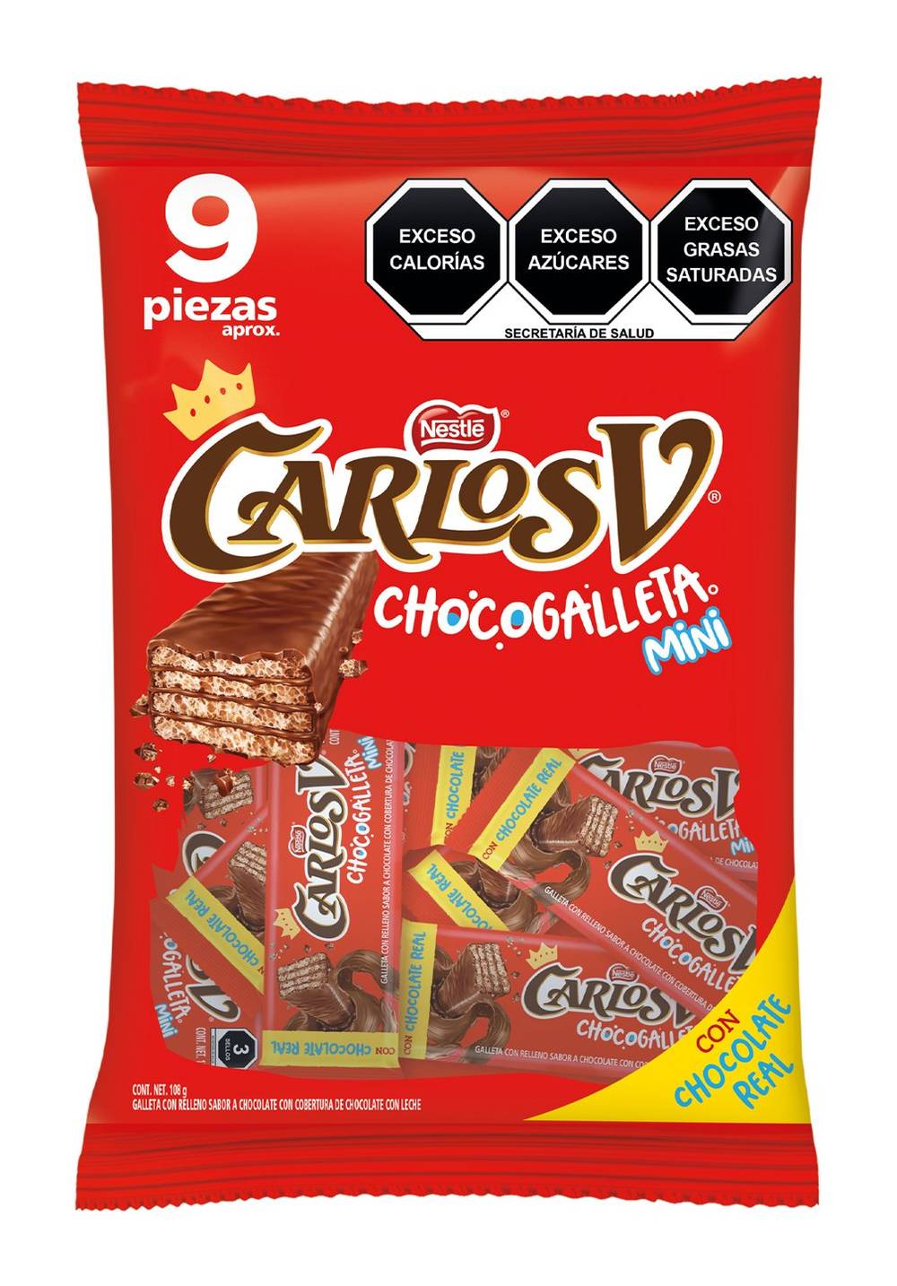 Nestlé · Carlos v chocogalleta mini (9 un)
