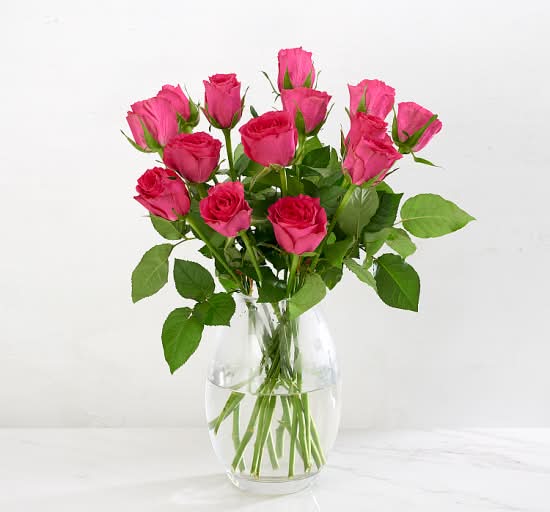 Morrisons Pink, Long Stem Roses