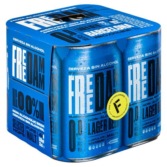 Free Damm Non-Alcoholic Lager Beer (4 ct, 330 ml)