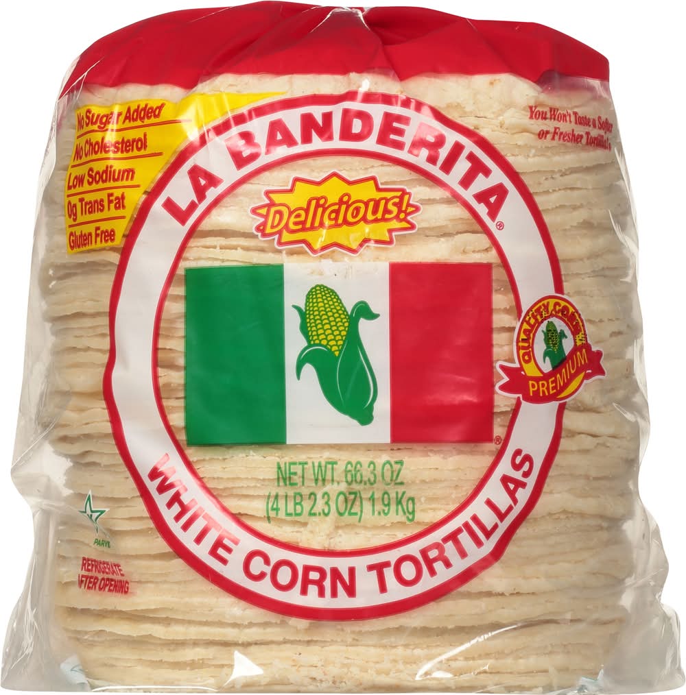 La Banderita White Corn Tortillas (66.3 oz, 80 ct)