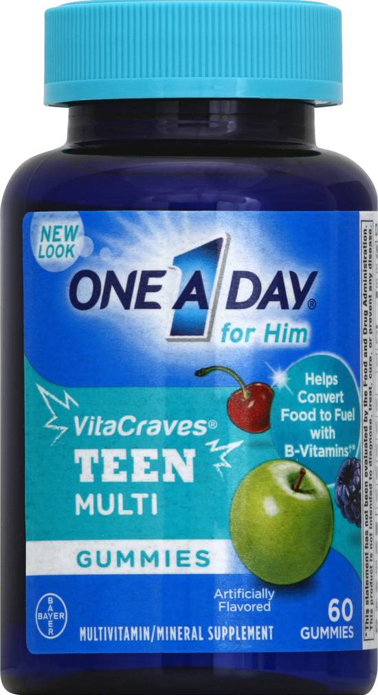 One a Day Vitacraves Teen Multivitamin Gummies For Him