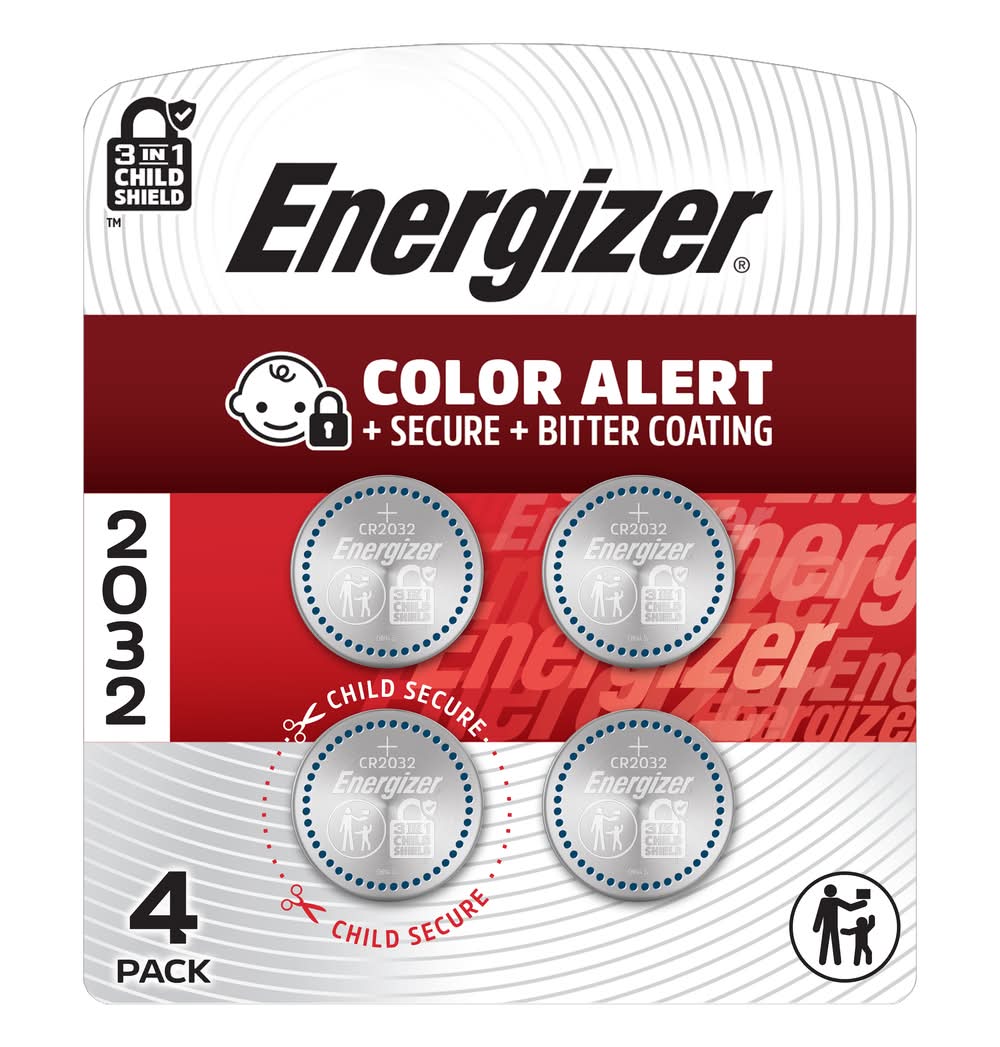Energizer Lithium 3 Volts Coin Batteries Cr2032 (4 ct)