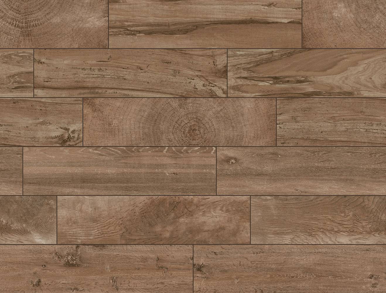 allen + roth Woods Natural 6-in x 24-in Matte Porcelain Wood Look Floor and Wall Tile (0.95-sq. ft/ Piece) | 17WO09