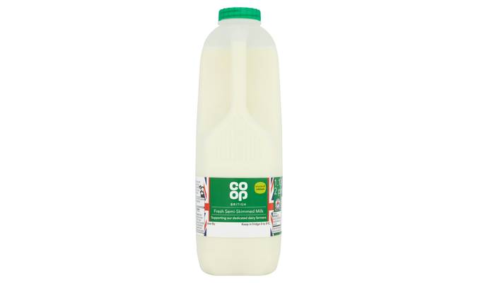 Co-op British Fresh Semi-Skimmed Milk 2 Pints 1.136L