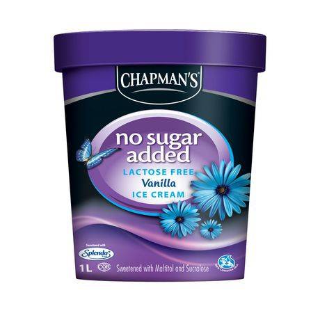 Chapman's No Sugar Added Ice Cream, Vanilla (1 L)