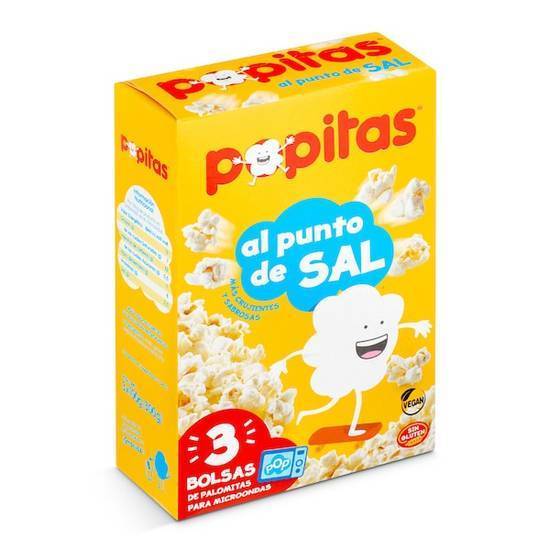 Palomitas al punto de sal microondas Popitas caja (300 g)