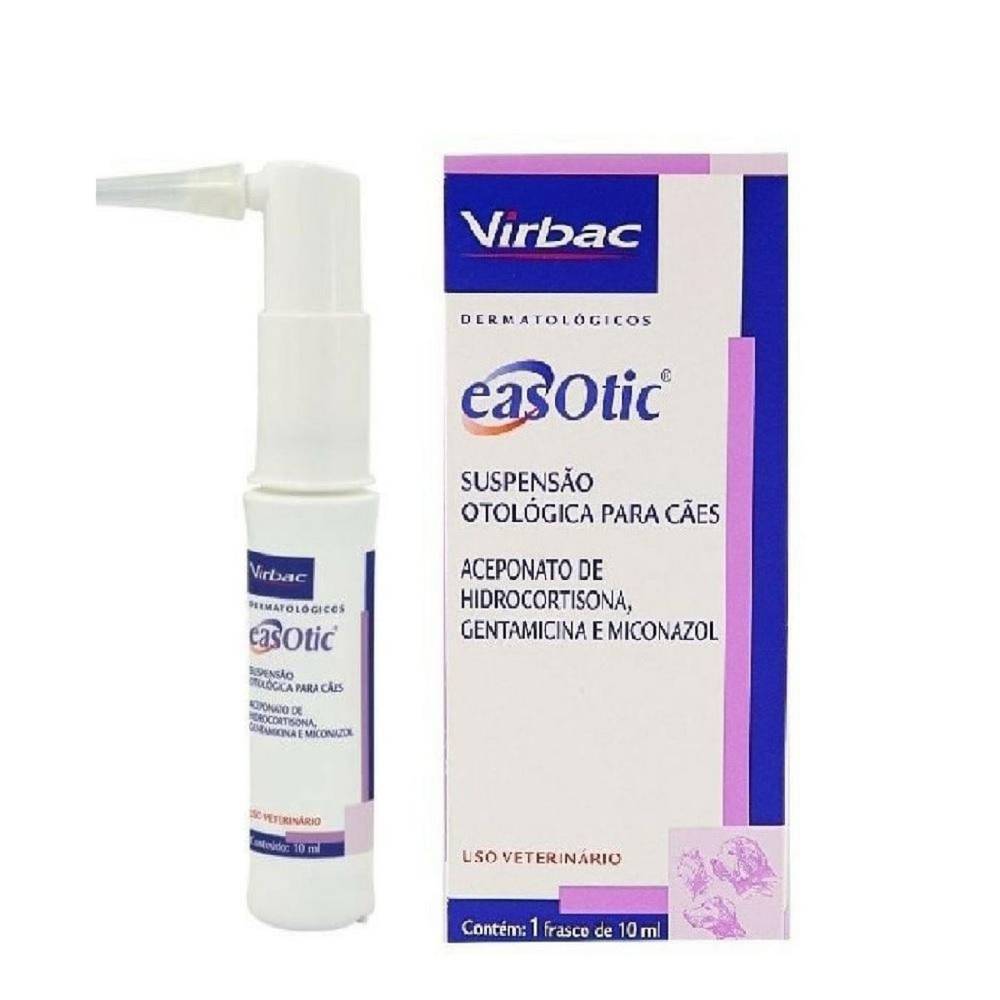 Virbac solução otológica easotic para limpeza (10ml)