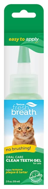 TropiClean Fresh Breath Oral Care Clean Teeth Gel for Cats, 2 fl. oz.