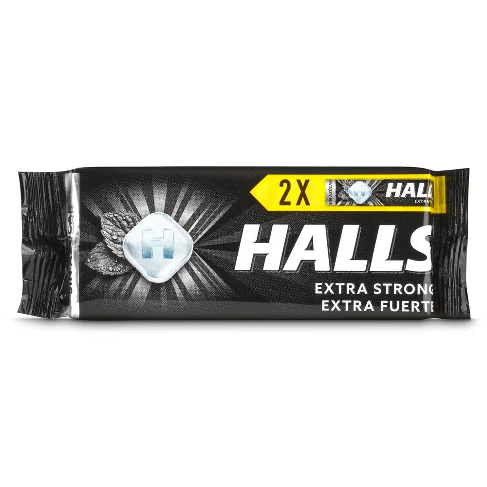 Caramelos Sabor Menta Extra Fuerte Halls Bolsa 2 X 32 G