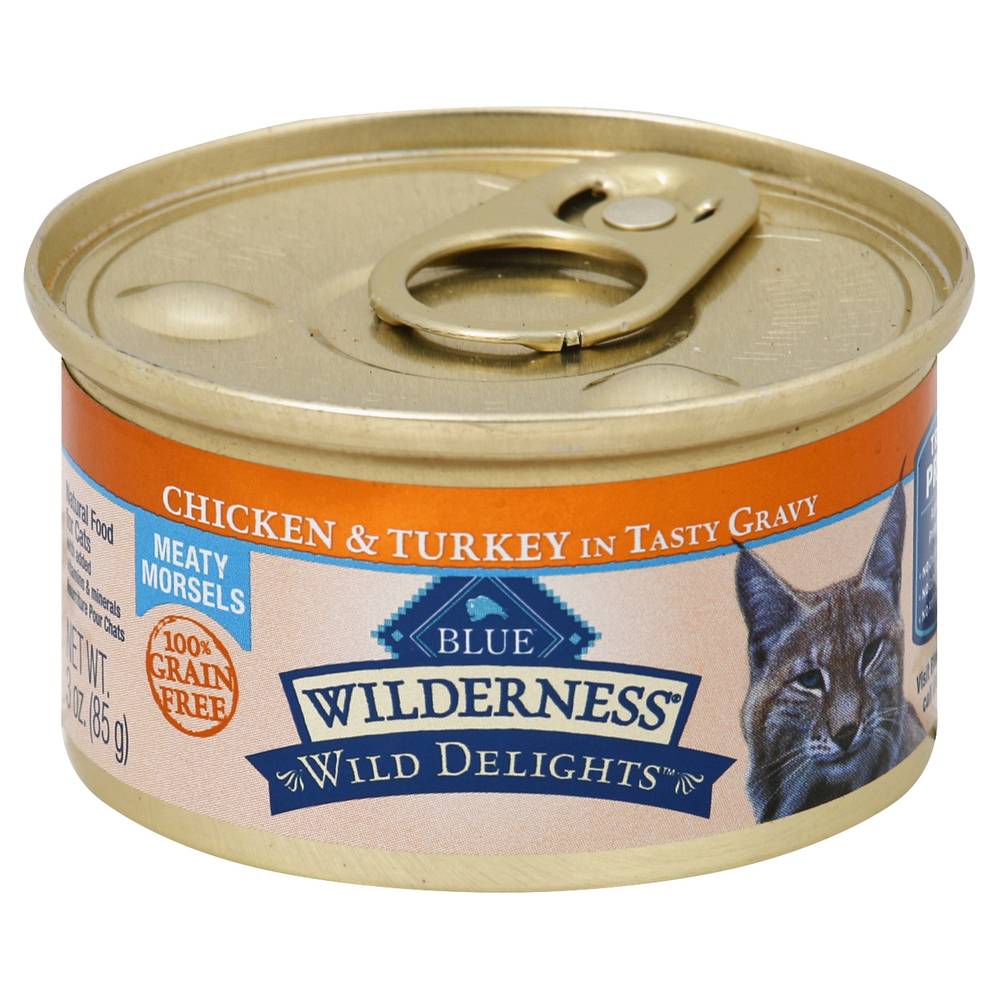 Blue Buffalo Wild Delights Chicken & Turkey in Gravy For Adults (24 ct )