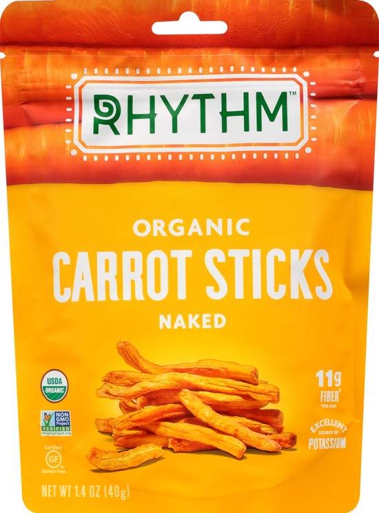 Rhythm Gluten Free Organic Naked Carrot Sticks