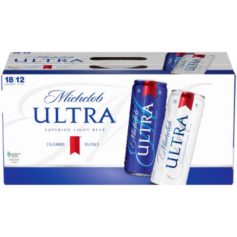 Michelob Ultra Superior Light Beer (18 ct, 12 fl oz)