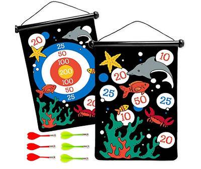 Aquatic Double-Sided Magnetic Canvas Target Darts Game