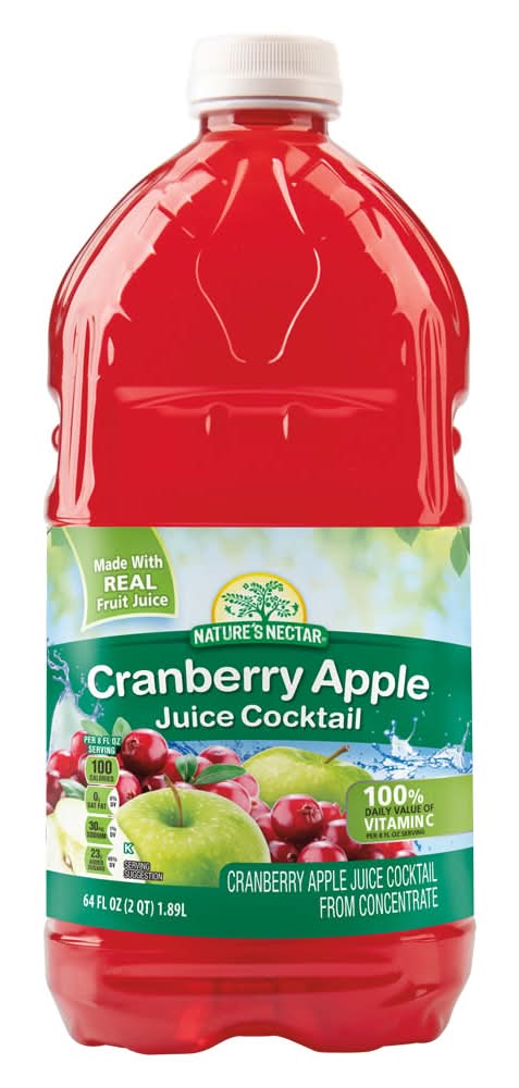 Nature's Nectar Juice Cocktail, Cranberry Apple (64 fl oz)