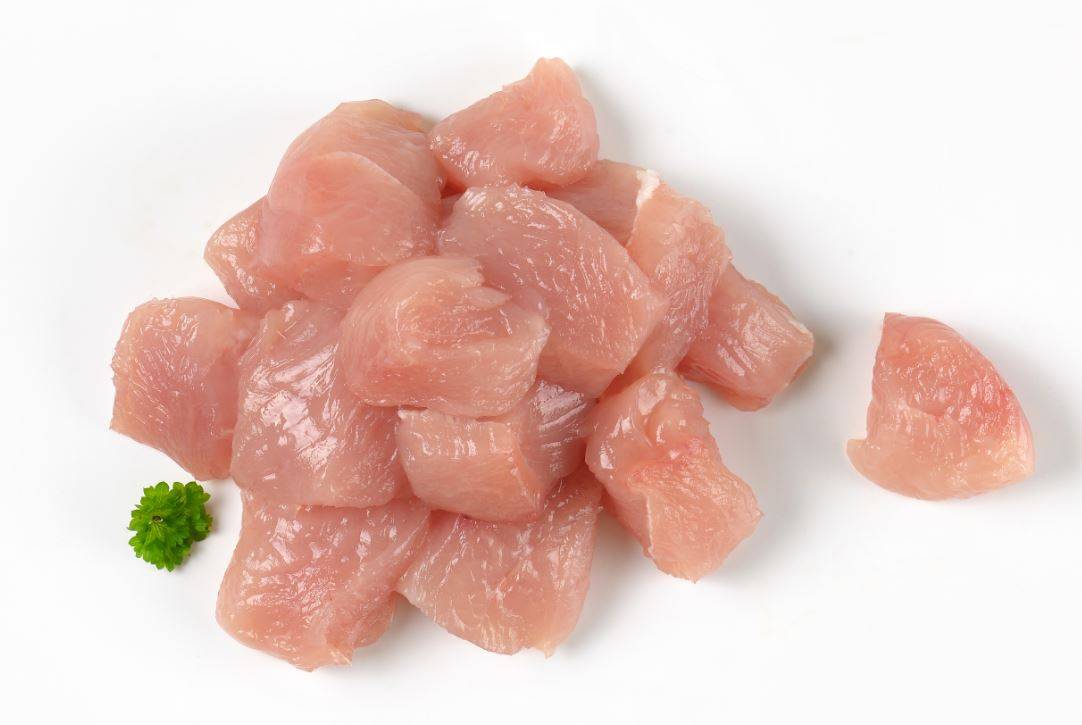 Frozen Premium Diced Chicken Breast Meat, Medium Dice (Case of 1)