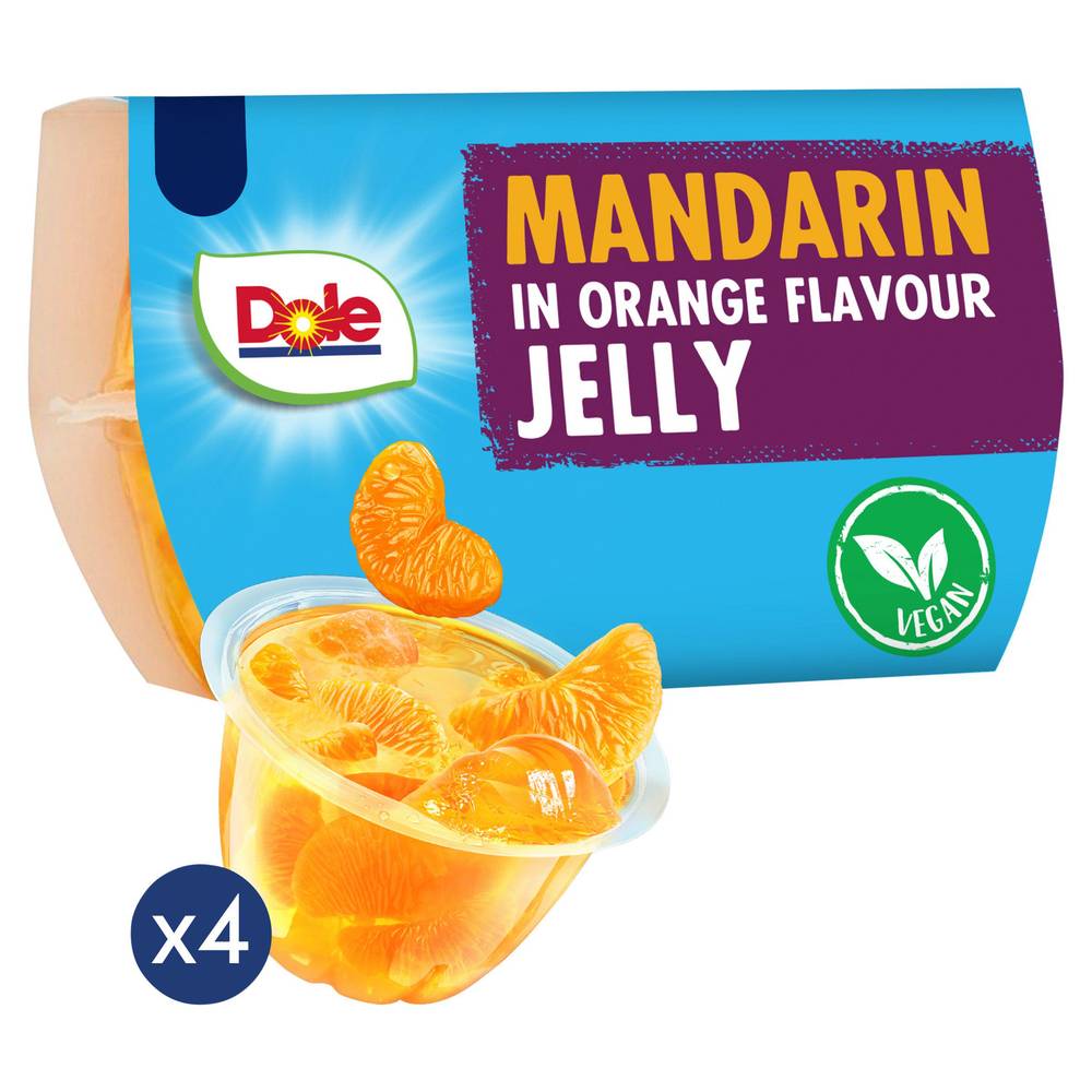 SAVE £0.60 Dole Fruit in Jelly Mandarins in Orange Flavour Jelly x4 492g