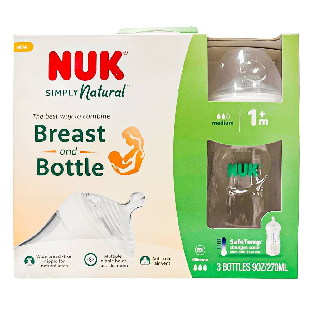 Nuk Simply Natural Bottle With Safetemp