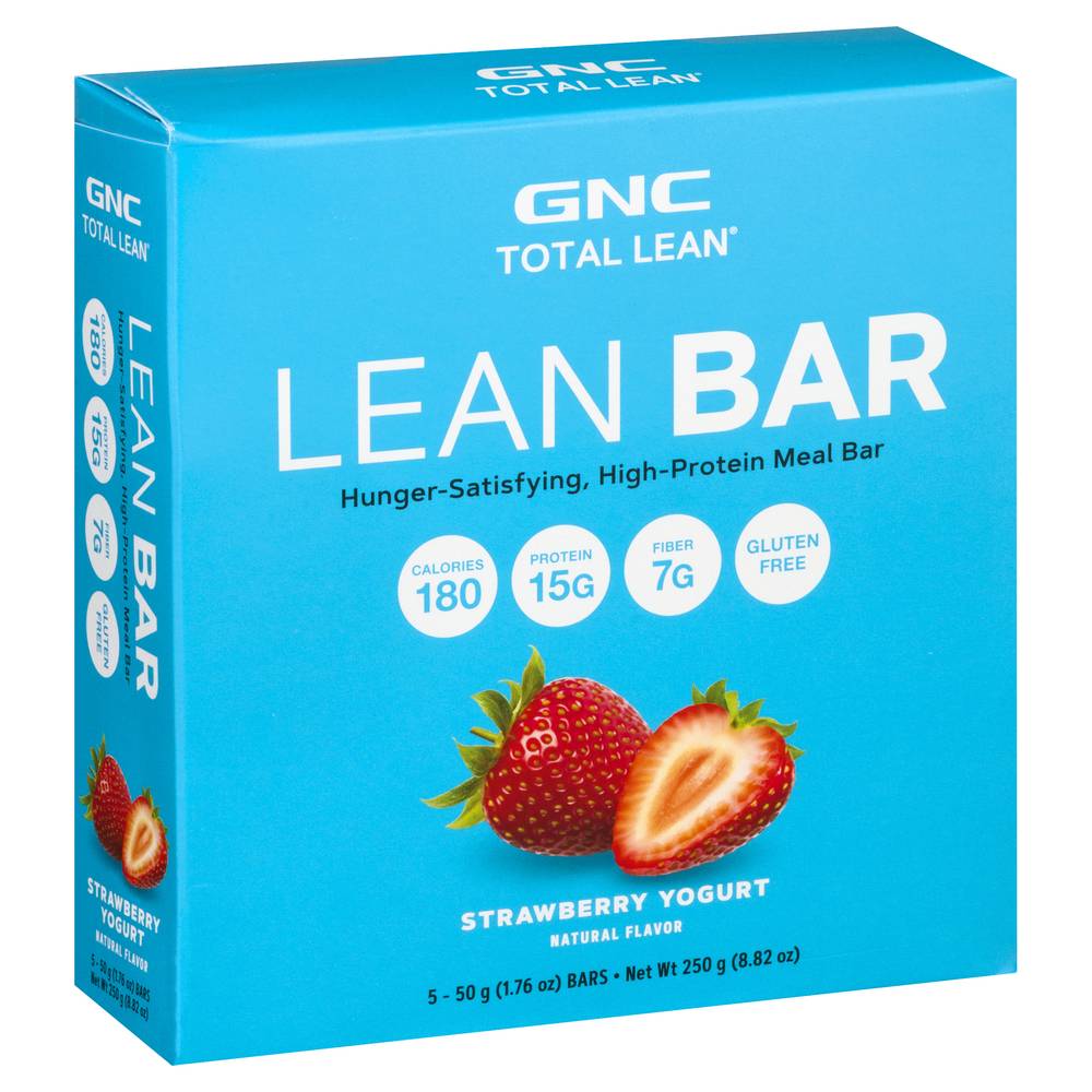 Gnc Total Lean Strawberry Yogurt High-Protein Meal Bar (5 ct)