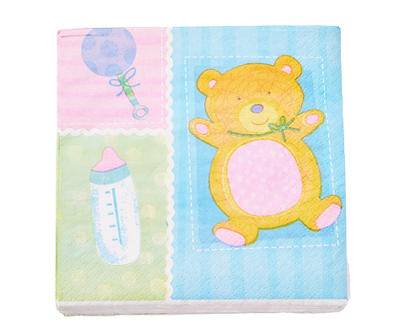 Baby Collage Paper Beverage Napkins, 36-Count