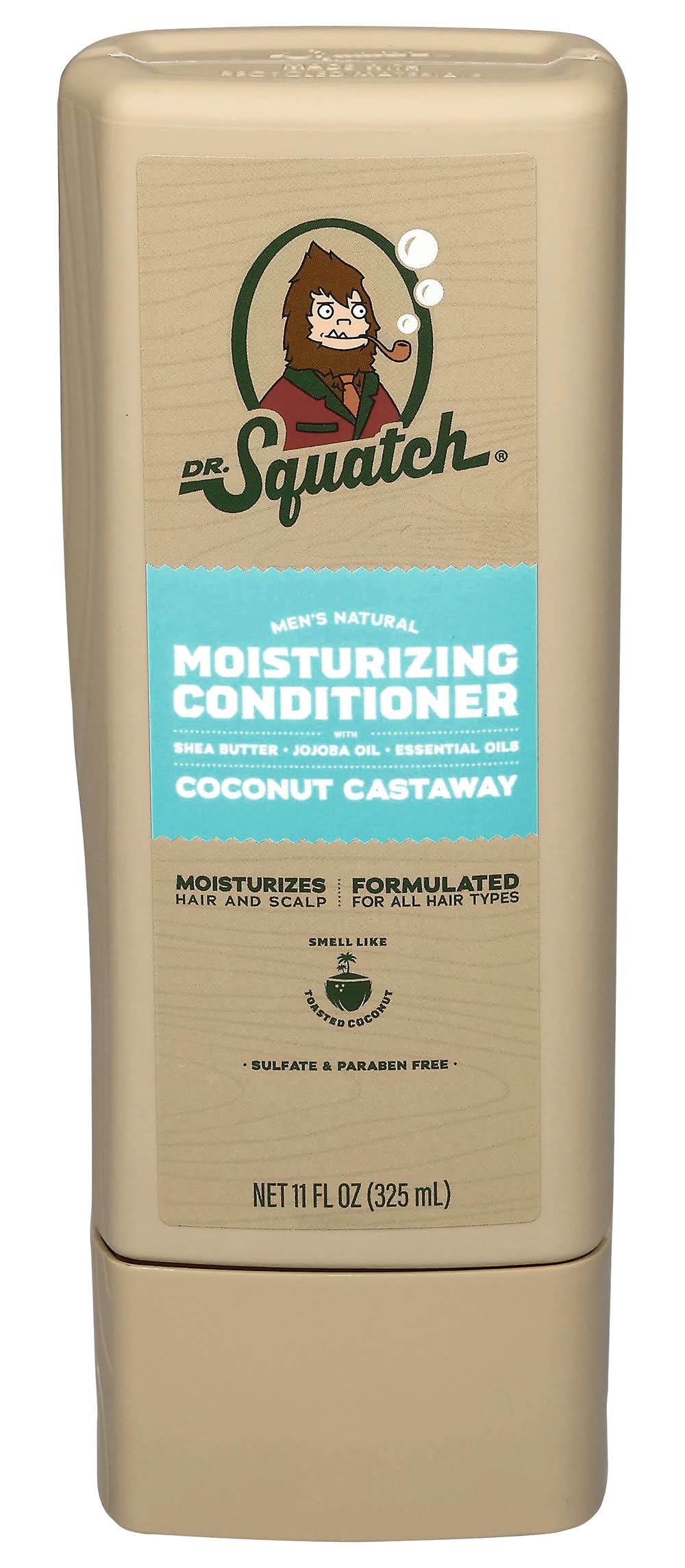 Dr. Squatch Men's Natural Moisturizing Conditioner, Coconut Castaway (11 fl oz)