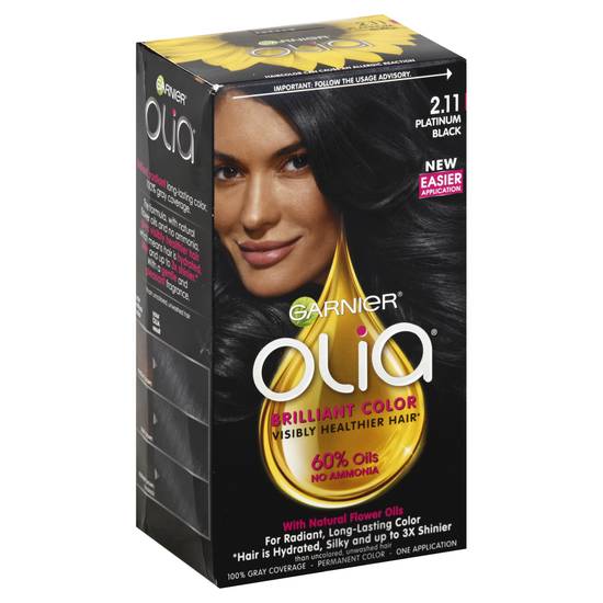 Garnier Olia Oil Powered 2.11 Platinum Black Permanent Hair Color