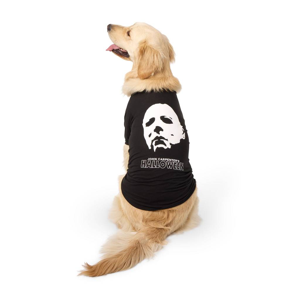 Blended Clothing Halloween Michael Myers Licensed Dog Tee (Color: Black, Size: Large)