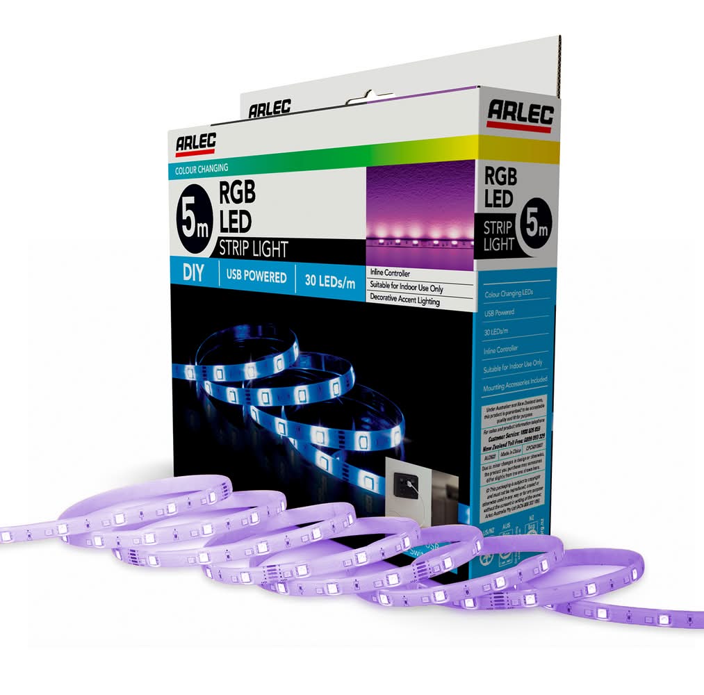 Arlec 5m USB RGB Strip Light